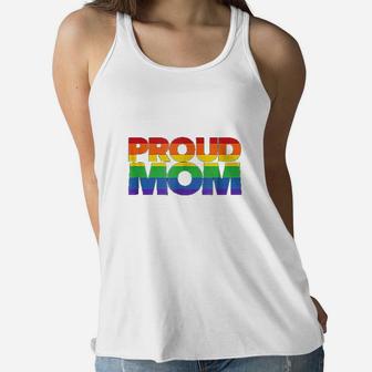 Gay Pride Proud Mom Lgbt Ladies Flowy Tank - Seseable