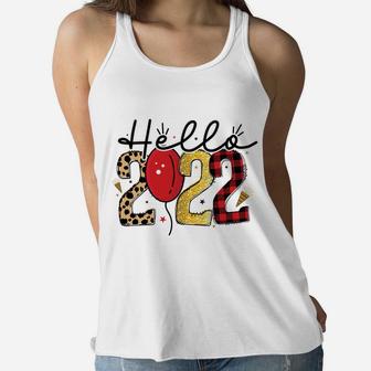 Happy New Year Gift Hello 2022 Amazing New Year Eve Women Flowy Tank - Seseable