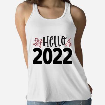 Hello 2022 New Year Friend Gift Goodbye 2021 Women Flowy Tank - Seseable