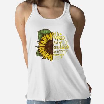 In A World Full Of Grandmas I Will Be Grammy Mothers Day Gift Ladies Flowy Tank - Seseable