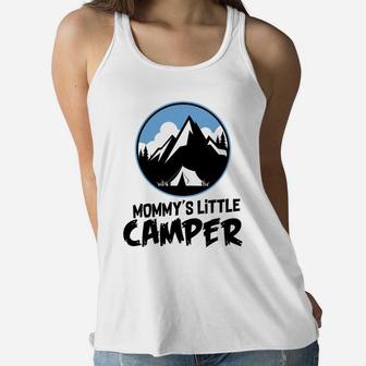 Kids Camping Boys Girls Mommys Little Camper Ladies Flowy Tank - Seseable