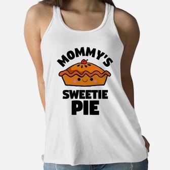 Kids Mommys Sweetie Pie Cute Funny Food Ladies Flowy Tank - Seseable