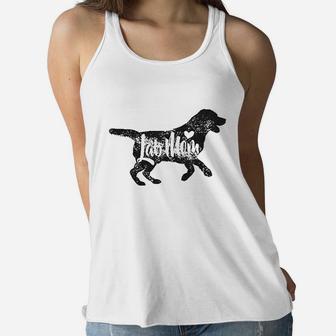 Lab Mom Cute Labrador Owner Dog Gift Funny Top Graphic Ladies Flowy Tank - Seseable