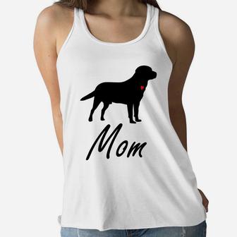 Labrador Retriever Dog Black Lab Mom Ladies Flowy Tank - Seseable