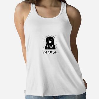Mama Bear Mom Lovers Gift Ideas Women, gifts for mom Ladies Flowy Tank - Seseable