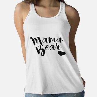 Mama Bear Plaid Love Baseball Letter Ladies Flowy Tank - Seseable