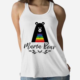 Mama Bear Support Gay Rights Lesbian And Gay Pride Ladies Flowy Tank - Seseable