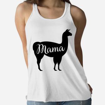 Mama Llama Top Womens Mens Fit birthday Ladies Flowy Tank - Seseable