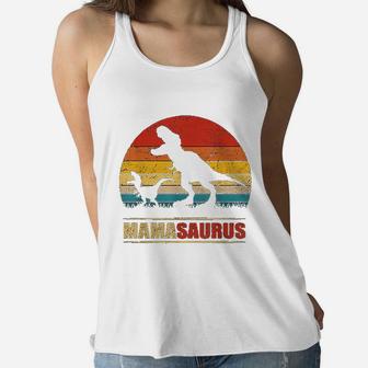 Mamasaurus T Rex Dinosaur Funny Mama Saurus Ladies Flowy Tank - Seseable