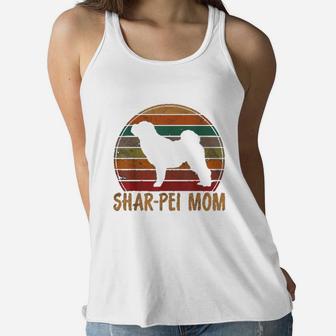 Mom Gift Sharpei Dog Owner Mother Pet Mama Ladies Flowy Tank - Seseable