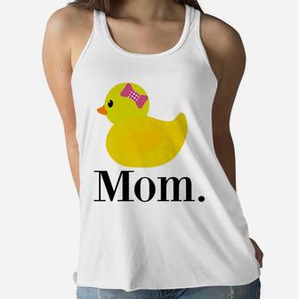 Mom Rubber Duck For Mommy Ladies Flowy Tank - Seseable