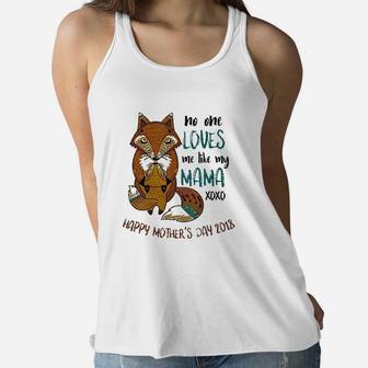 Mommy Est 2017 Mothers Day Ladies Flowy Tank - Seseable