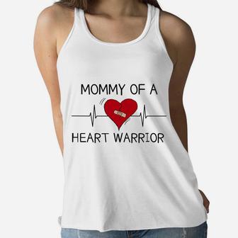 Mommy Of A Heart Warrior Ladies Flowy Tank - Seseable