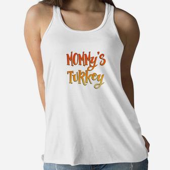 Mommys Turkey Thanksgiving Ladies Flowy Tank - Seseable