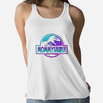 Mommysaurus Dinosaur Ladies Flowy Tank - Seseable