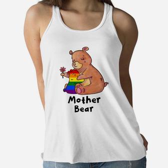 Mother Bear Proud Gay Ladies Flowy Tank - Seseable