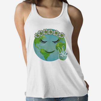 Official Flower Crown Mother Earth Ladies Flowy Tank - Seseable