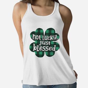 One Lucky Mama Funny Lucky Mom Ladies Flowy Tank - Seseable