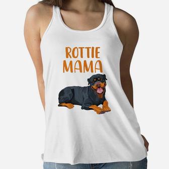 Rottie Mama Rottweiler Ladies Flowy Tank - Seseable