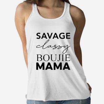 Savage Classy Bougie Mama Ladies Flowy Tank - Seseable