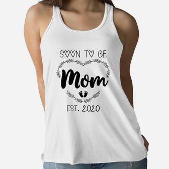 Soon To Be Mom Est 2020 Future Mommy Ladies Flowy Tank - Seseable