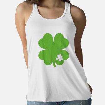 St Patricks Day Awareness Lucky Mom Dad Ladies Flowy Tank - Seseable