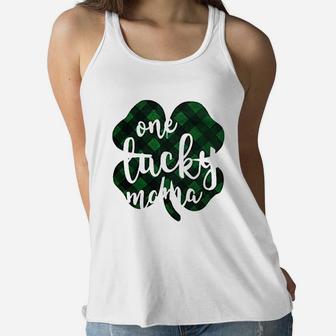 St Patricks Day Women One Lucky Mama Clover Ladies Flowy Tank - Seseable