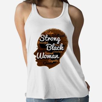Strong Black Woman Mothers Day African American Moms Ladies Flowy Tank - Seseable