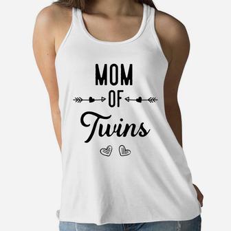 Twin Mom Funny Mama Of Multiples Mothers Day Gift Ladies Flowy Tank - Seseable