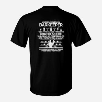 Barkeeper Stellenbeschreibung T-Shirt - Seseable