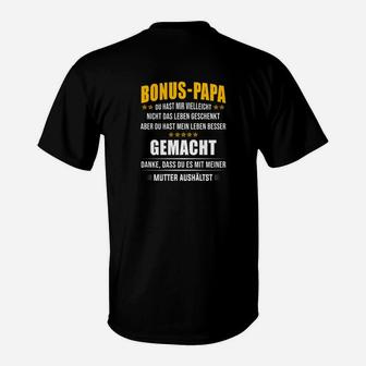 Bonus-Papa Dankeschön T-Shirt, Anerkennung für Stiefvater - Seseable