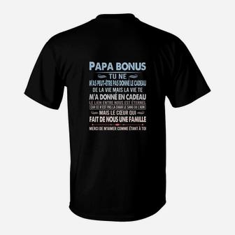 Bonus Papa T-Shirt mit Inspirierendem Zitat, Perfekt für Stiefväter - Seseable