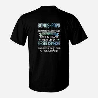 Bonus-Papa T-Shirt Personalisiert mit Dankesbotschaft - Seseable