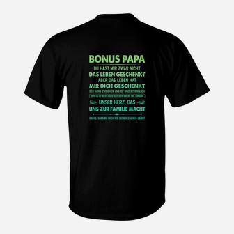 Bonus Papa T-Shirt: Personalisiertes Tee für Stiefväter mit Spruch - Seseable