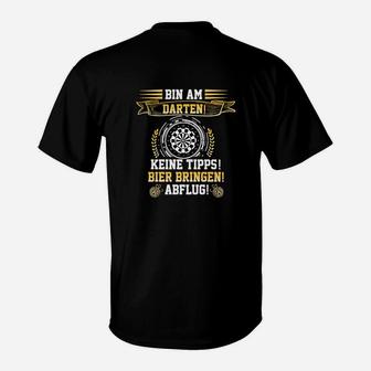 Dartspieler T-Shirt mit Spruch, Lustiges Shirt für Dart Fans - Seseable