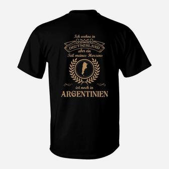 Deutschland-Argentinien Herkunfts T-Shirt, Zwei Länder Liebe - Seseable