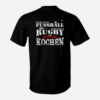 Fußball Rugby Kochen Herren T-Shirt, Lustiges Wochenend-Outfit - Seseable