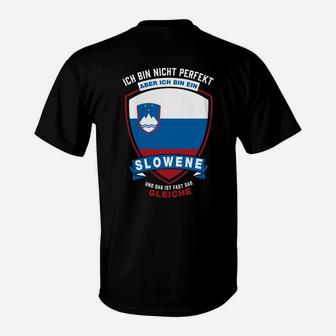 Haupttitel: Patriotisches Slowenien T-Shirt - Nicht perfekt, aber Slowene - Seseable