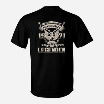 Jahrgang 1971 Adler Legendengeburtstag T-Shirt, Retro Design Tee - Seseable