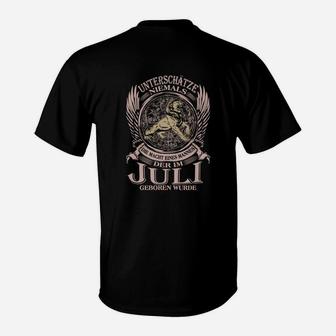 Juli Stolz Geburtstags-T-Shirt, Adler Motiv & Slogan Design - Seseable