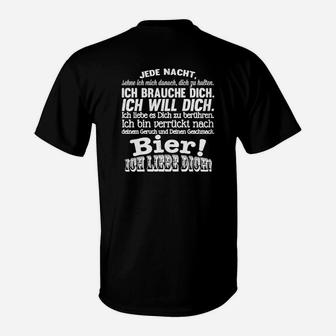 Lustiges Bier-Liebhaber T-Shirt mit Spruch, Humorvolles Biertrinker Shirt - Seseable