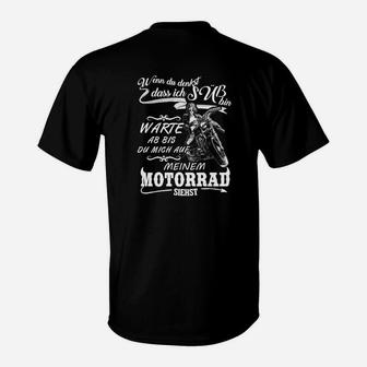 Lustiges Motorradfahrer T-Shirt mit Spruch für Biker - Seseable