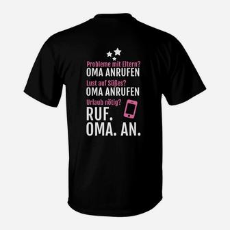 Lustiges Oma-Anruf Shirt – Problemlöser mit Spruch für Großmütter - Seseable