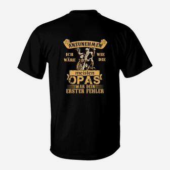 Lustiges Skelett T-Shirt für Großväter, Wie die meisten Opas - Seseable