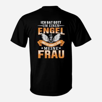 Meine Frau Ich Bat Gott Um Einen Engel T-Shirt - Seseable