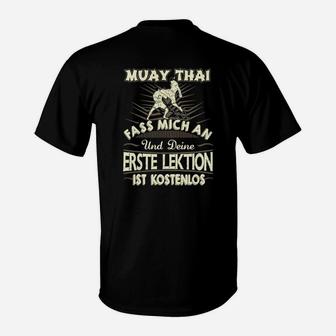 Muay Thai T-Shirt Schwarz, Lustiges Kampfsport Design - Seseable