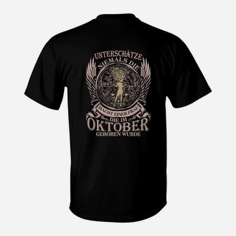 Oktober Geburtsmonat T-Shirt: Unterschätze Nie Oktober Geborene - Seseable
