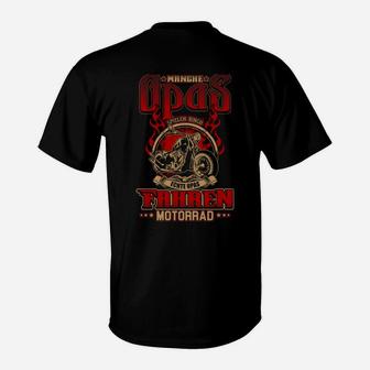 Opas Fahren Schwarzes Biker-T-Shirt, Motorrad-Motiv für Männer - Seseable