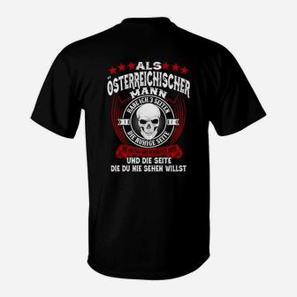 Österreichisches Stolz-T-Shirt, Totenkopf-Design mit Spruch - Seseable