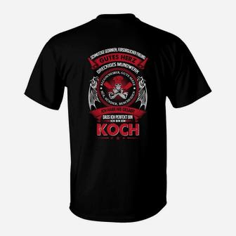 Personalisiertes Koch T-Shirt mit Feuerwehr-Design, Lustiger Spruch - Seseable